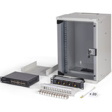 Digitus Netzwerk-Set SOHO Pro 10" 315x300 mm (BxT), IT-Schrank hellgrau, 9 Höheneinheiten