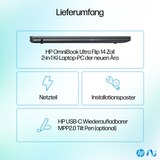 HP OmniBook Ultra Flip 14-fh0079ng, Notebook grau, Intel® Core™ Ultra 7 258V, Intel® Arc™ Graphics, 32 GB LPDDR5X, 2 TB (2 TB SSD), Windows 11 Home