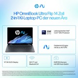 HP OmniBook Ultra Flip 14-fh0079ng, Notebook grau, Intel® Core™ Ultra 7 258V, Intel® Arc™ Graphics, 32 GB LPDDR5X, 2 TB (2 TB SSD), Windows 11 Home