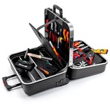 KNIPEX Werkzeugkoffer "BIG Twin Move" Elektro, 63-teilig, Werkzeug-Set schwarz, mit Werkzeug-Sortiment für Elektriker