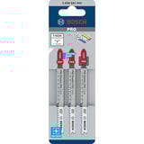 Bosch Stichsägeblatt T 102 H Clean for PVC, 100mm 3 Stück