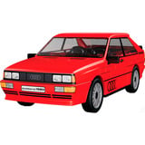 COBI Audi Quattro 1980, Konstruktionsspielzeug rot, Maßstab 1:35