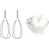 Bosch Home Handmixer CleverMixx MFQ2600W weiß/rot, 375 Watt, mit Schüssel und Geräteständer