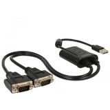 EASY-USB 2.0 Adapterkabel, USB-A Stecker > 2x Seriell RS-232 Stecker, Y-Kabel