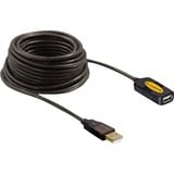 DeLOCK USB 2.0 Aktivverlängerungskabel, USB-A Stecker > USB-A Buchse schwarz, 10 Meter