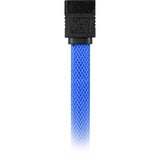 Sharkoon Sata III Kabel 90° sleeve blau, 30 cm