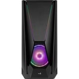 Aerocool Visor, Tower-Gehäuse schwarz, Tempered Glass