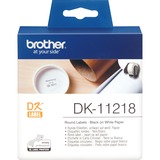 Brother Etikettenrolle DK-11218, Schriftband Etiketten-Durchmesser: 24 mm, weiß