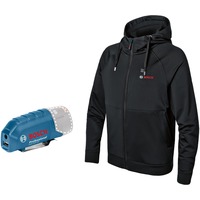Bosch Professional Heat+Jacket GHH 12+18V Solo Größe XL, Arbeitskleidung schwarz, ohne Akku und Ladegerät