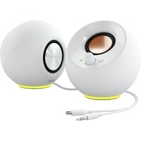 Creative Pebble SE , PC-Lautsprecher weiß, Bluetooth 5.3, USB-C, Klinke, RGB