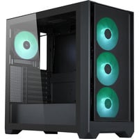 Silentware Flow 110 A-RGB , Tower-Gehäuse schwarz, Tempered Glass
