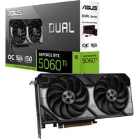 ASUS GeForce RTX 5060 Ti DUAL OC 16GB, Grafikkarte schwarz, DLSS 4, 3x DisplayPort, 1x HDMI 2.1
