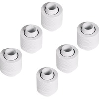Alphacool Eiszapfen 13/10mm Anschraubtülle G1/4 - White Sixpack, Verbindung weiß, für weiche Schläuche (PVC, Silikon, Neoprene)