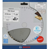 Bosch PRO Holz-/Alu-Cordless-Kreissägeblatt 165mm, Twin Pack 2 Stück, Promo-Pack