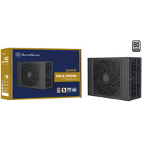 SilverStone HELA 3000Rz, PC-Netzteil schwarz, 4x 12-Pin High Power GPU, 7x PCIe, Kabelmanagement, 3000 Watt