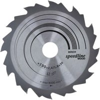 Bosch Professional PRO Wood Kreissägeblatt, Ø 190mm, 12Z Bohrung 30mm, für Handkreissägen