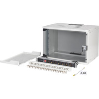 Digitus Netzwerk-Set SOHO Pro 19" 540x400 mm (BxT), IT-Schrank hellgrau, 7 Höheneinheiten