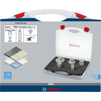Bosch PRO Ceramic dry X-LOCK Bohrkronen-Set, Ø 20 - 68mm, Bohrer-Satz 5-teilig, für kleine Winkelschleifer