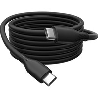 Digitus USB 2.0 Silikon-Anschlusskabel USB-C > USB-C schwarz, 0,5 Meter, PD, Laden mit bis zu 60 Watt