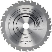 Bosch Professional PRO Wood Kreissägeblatt, Ø 165mm, 24Z Bohrung 20mm, für Handkreissägen