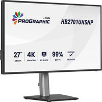 iiyama ProGraphic HB2701UHSNP-B1, LED-Monitor 68.5 cm (27 Zoll), schwarz (matt), UltraHD/4K, IPS, HDMI, DP, USB-C, USB-Hub