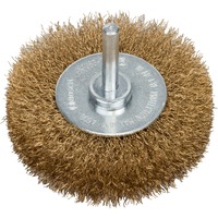 Bosch Scheibenbürste, Ø 75mm, gewellt, vermessingt 0,2mm Draht, 6mm Schaft, für Bohrmaschinen