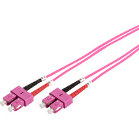 Digitus LWL Patchkabel, Duplex, SC > SC Stecker, Multimode OM4 violett, 3 Meter