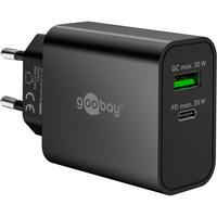 goobay USB-C PD GaN Dual-Schnelladegerät 30 W schwarz