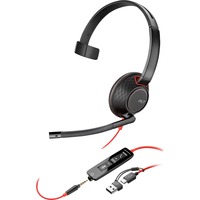 HP Poly Blackwire 5210 Monaural USB-C-Headset +3,5-mm-Stecker +USB-C/A-Adapter schwarz