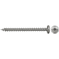 fischer Spanplattenschraube PowerFast 3,5x20 Halbrundkopf TX 200 Stück, mit Vollgewinde, Edelstahl A2