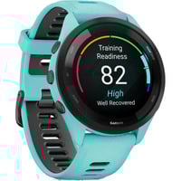 Garmin Forerunner 265, Smartwatch türkis/schwarz, 46 mm, Silikon-Armband