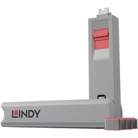 Lindy USB Typ C Port Schlüssel mit 4 Schlössern, Schloss Code Pink