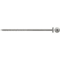fischer Holzbauschraube PowerFast 6,0x180 Tellerkopf TX 100 Stück, mit Teilgewinde, Edelstahl A2