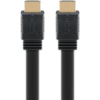 goobay High Speed HDMI 2.1 Flachkabel mit Ethernet 8K / 60 Hz schwarz, 3 Meter, 48 Gbit/s
