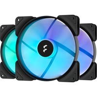 Fractal Design Aspect 14 RGB PWM Black Frame 3er, Gehäuselüfter schwarz/weiß, 3er Pack, 140 mm