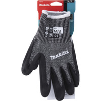 Makita Arbeitshandschuhe P-84713, Gr. M (8), Schnittfestigkeit F/7 schwarz/grau, 1 Paar