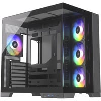 Silentware View A-RGB , Tower-Gehäuse schwarz, Tempered Glass x2