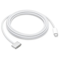 Apple USB 2.0 Ladekabel, USB-C Stecker > magnetischer MagSafe 3 Anschluss silber, 2 Meter, gesleevt, nur Ladefunktion
