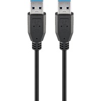 goobay USB 3.2 Gen 1 Kabel, USB-A Stecker > USB-A Stecker schwarz, 1,8 Meter