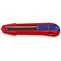 KNIPEX CutiX Universalmesser, Teppichmesser rot/blau, inkl. 2 Klingen