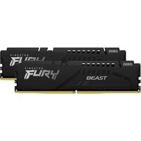 Kingston FURY DIMM 32 GB DDR5-5200 (2x 16 GB) Dual-Kit, Arbeitsspeicher schwarz, KF552C36BBEK2-32, Fury Beast , INTEL XMP, AMD EXPO