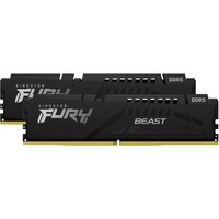 Kingston FURY DIMM 32 GB DDR5-5200 (2x 16 GB) Dual-Kit, Arbeitsspeicher schwarz, KF552C36BBEK2-32, Fury Beast    , INTEL XMP, AMD EXPO