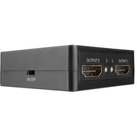 Lindy 2 Port HDMI Splitter 18Gbps, kompakt schwarz