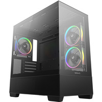 DeepCool CG380 3F, Tower-Gehäuse schwarz, Temepered Glass x 2