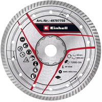 EINHELL Turbo-Diamant-Trennscheibe, Ø 200 x 25,4 x 2,6mm für Fliesenschneidmaschinen