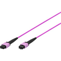 Digitus Glasfaser-Patchkabel, MPO Buchse, OM4, Methode A violett, 5 Meter