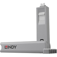 Lindy USB Typ C Port Schlüssel mit 4 Schlössern, Schloss Code Weiß