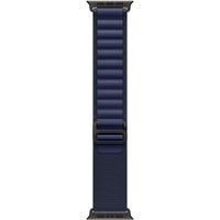 Apple 49 mm Alpine Loop, Uhrenarmband dunkelblau/schwarz, Größe L