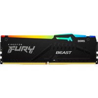 Kingston FURY DIMM 32 GB DDR5-5600 , Arbeitsspeicher schwarz, KF556C36BBEA-32, FURY Beast RGB, AMD EXPO