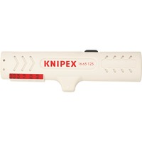 KNIPEX Abmantelungswerkzeug für Datenkabel 16 65 125 SB, Abisolier-/ Abmantelungswerkzeug Befestigungsclip, Öffnungsfeder und Sperrklinke